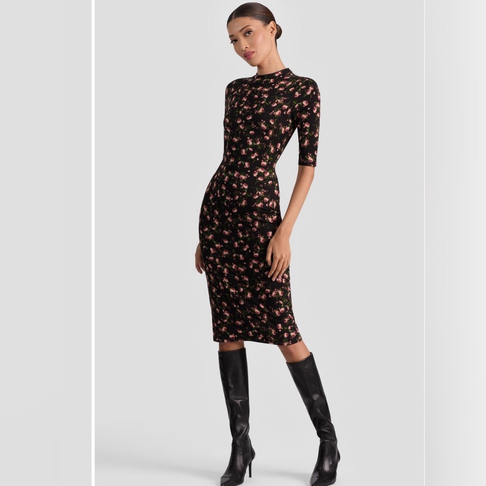 Alice+Olivia Delora Floral Body-con Dress